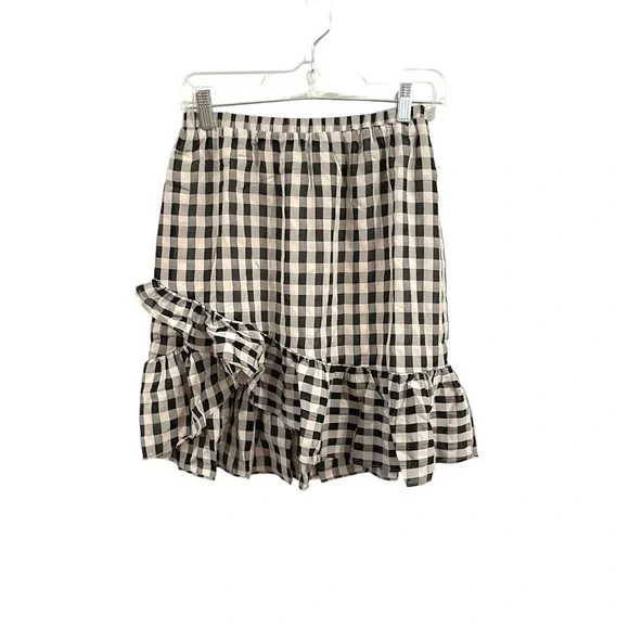 Dress the Population Checkered Pattern Mini Skirt NWT - Picture 3 of 5